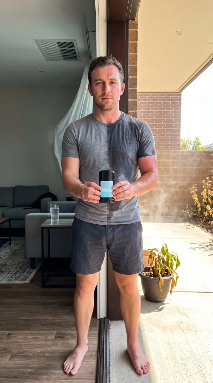 Creator demonstrating a skincare product